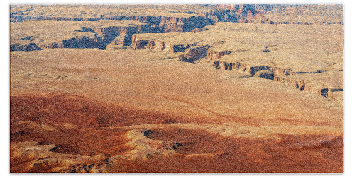 Painted Desert Vermillion Cliffs Arizona Landscape Red Sand Formations Marble Canyon Bath Towel featuring the photograph Marble Canyon and the Painted Desert by Geno Lee