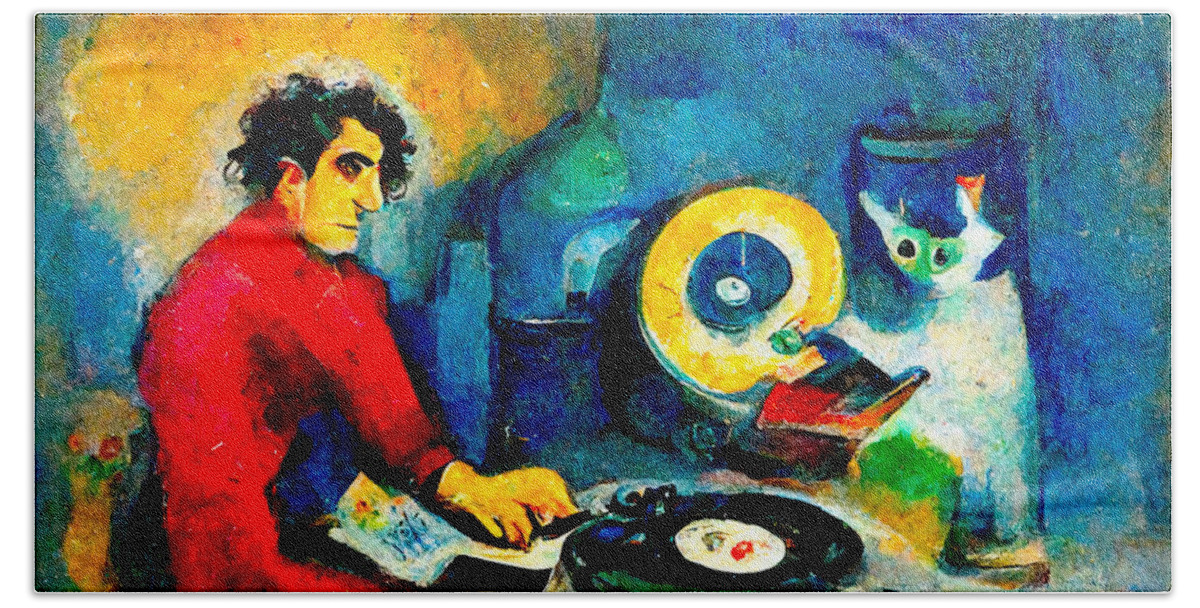 Marc Chagall Bath Towel featuring the digital art Marc Chagall #5 by Craig Boehman