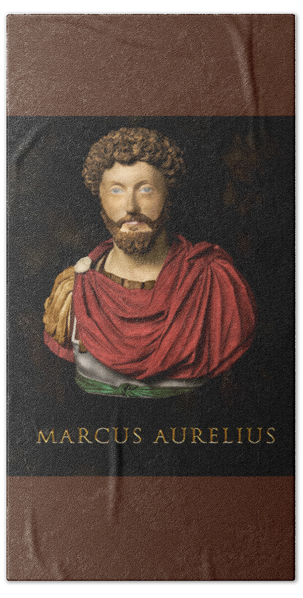 Rome Hand Towel featuring the photograph Marcus Aurelius, Emperor of Rome by Franchi Torres
