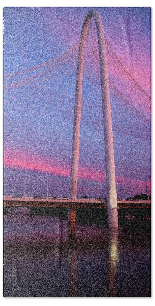 Bridge Hand Towel featuring the photograph Margaret Hunt Hill Bridge at sunset by Debby Richards