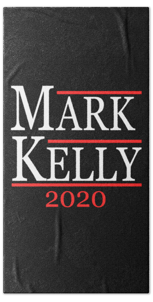 Arizona Bath Towel featuring the digital art Mark Kelly 2020 For Senate by Flippin Sweet Gear