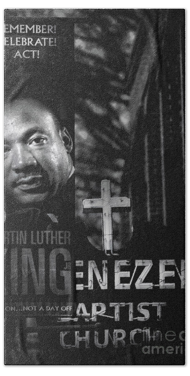 Martin Luther King Bath Towel featuring the photograph Martin Luther King Day by Doug Sturgess