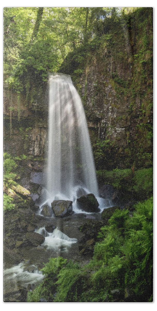 Wales Hand Towel featuring the photograph Melincourt Falls, Vale of Neath, South Wales,UK by Sarah Howard