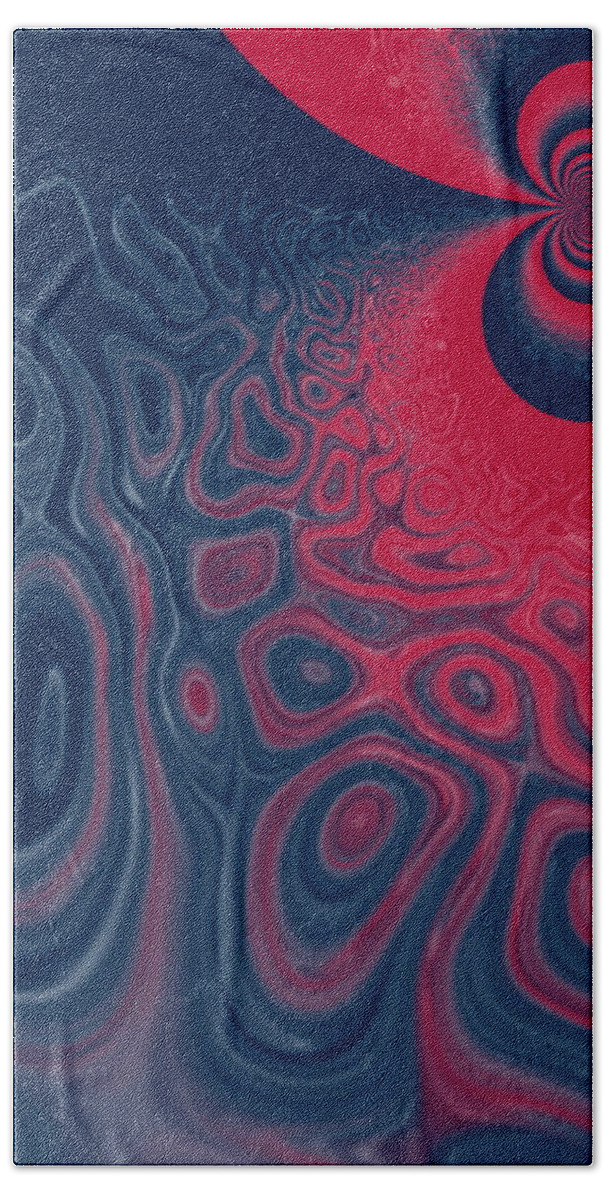Red Bath Towel featuring the digital art Melted Glory by Designs By L