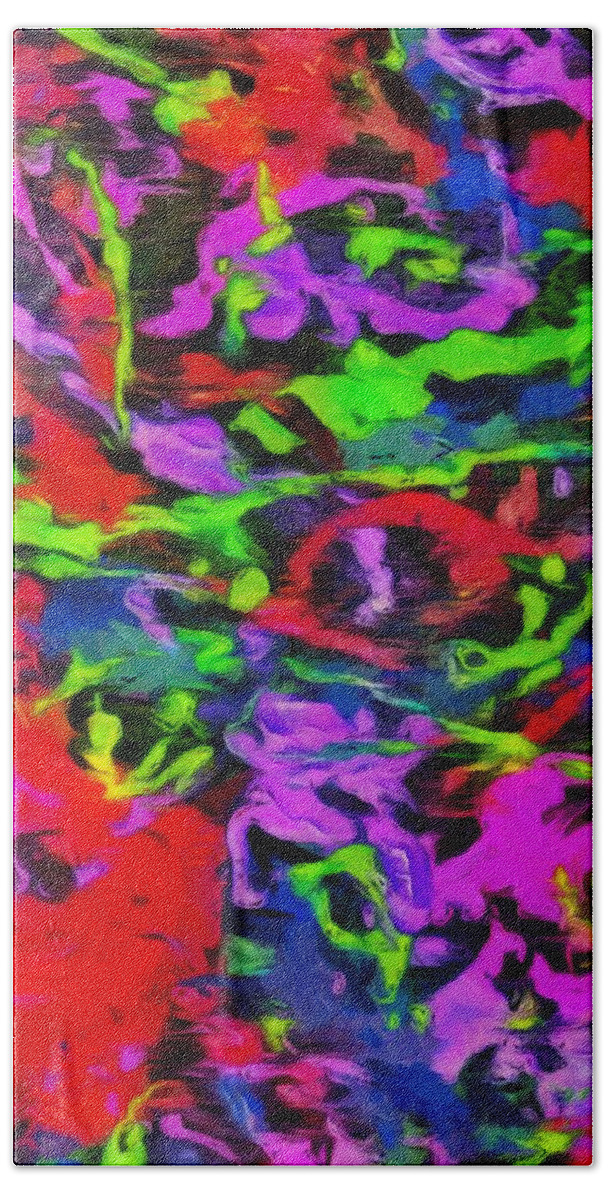 Splatter Bath Towel featuring the mixed media Messy Paint by Christopher Reed
