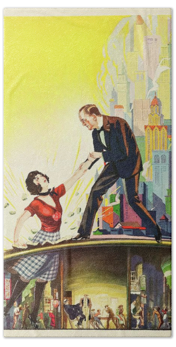 Metropolis Hand Towel featuring the painting ''Metropolis'', 1927, movie poster painting by Movie World Posters