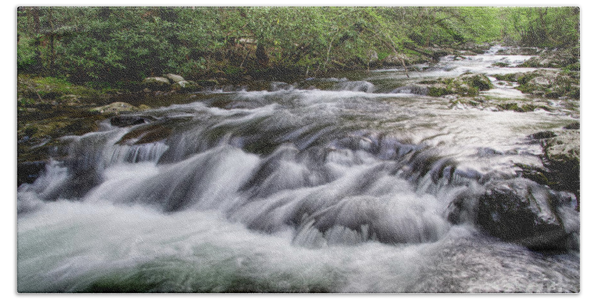 Middle Prong Trail Bath Towel featuring the photograph Middle Prong Little River 9 by Phil Perkins