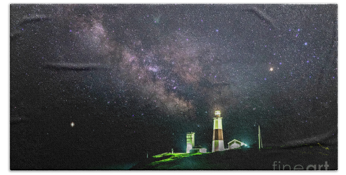 Stars Hand Towel featuring the photograph Milky Way Over Montauk by Sean Mills