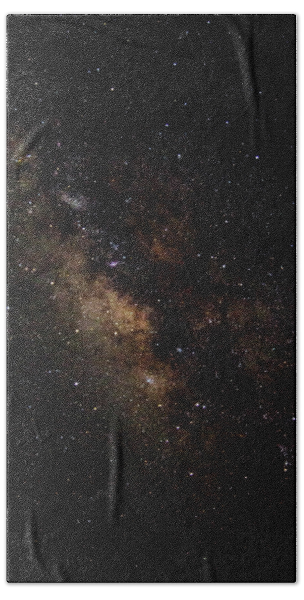 Milkyway Hand Towel featuring the photograph Milky Way Over the Atlantic Ocean by Bob Decker