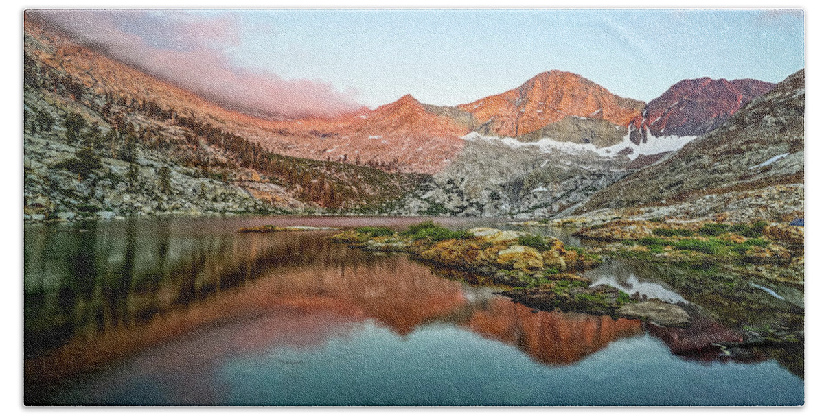 Sequoia National Park Bath Towel featuring the photograph Mineral King Meditation Franklin Lake by Brett Harvey