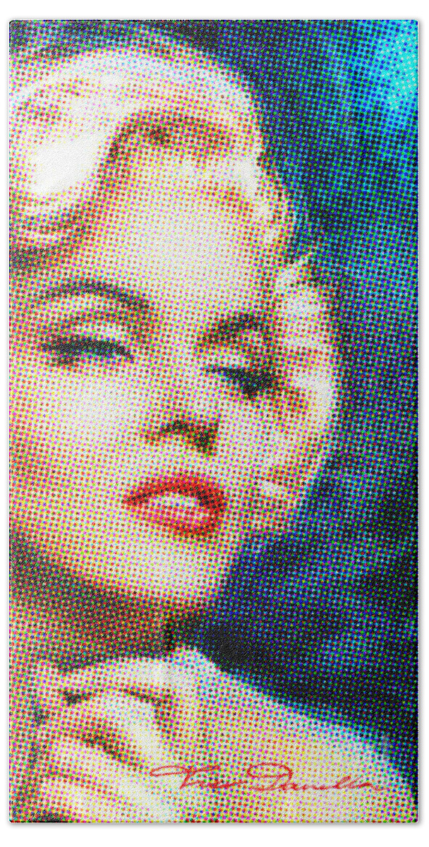 Marilyn Monroe Hand Towel featuring the painting Mm 135 Pp by Theo Danella