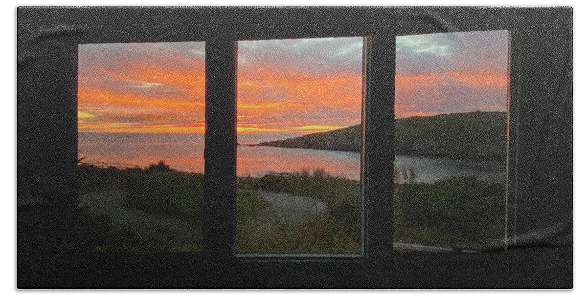 Monhegan Hand Towel featuring the photograph Monhegan Triptych by Laura Brightwood
