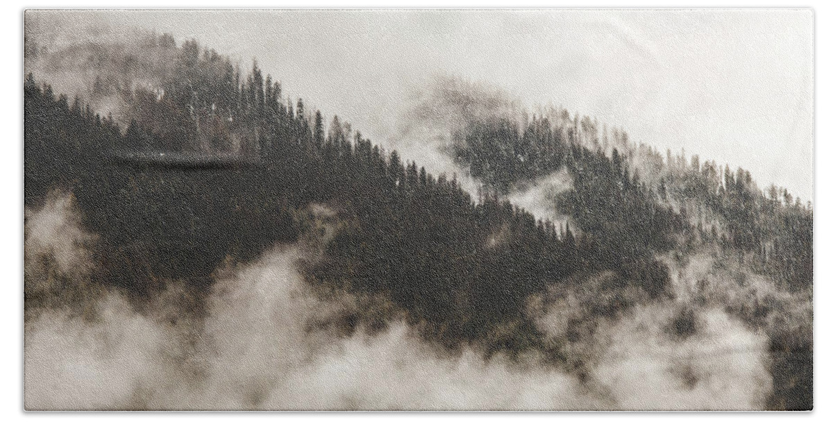  Bath Towel featuring the photograph Moody Montana Mountains by William Boggs