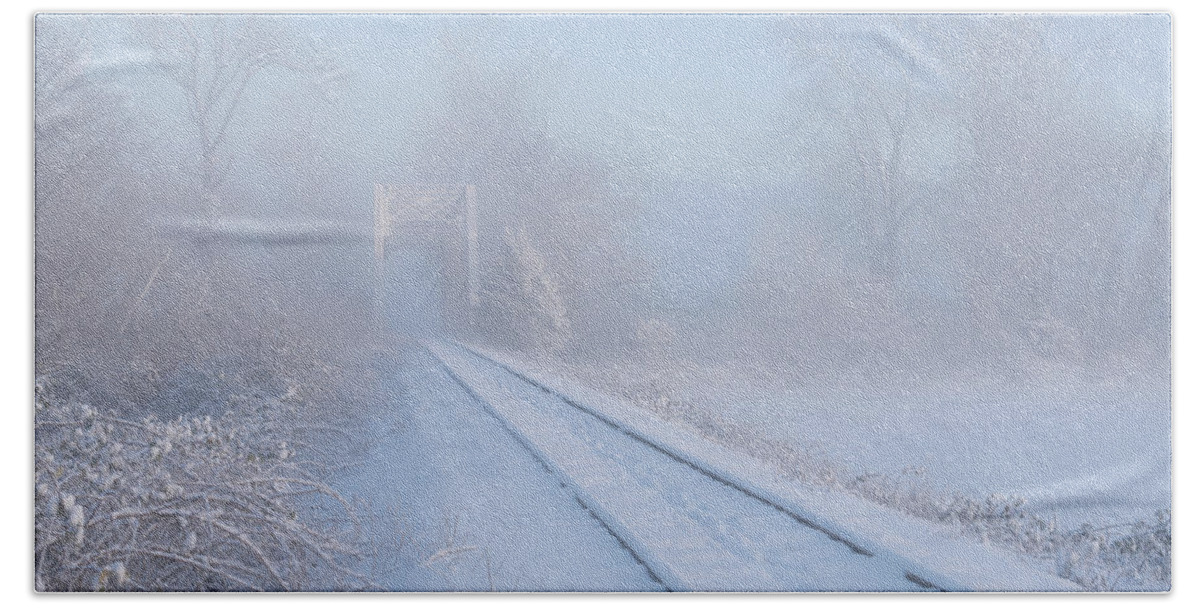 Moody Bath Towel featuring the photograph Moody Tracks by Darren White