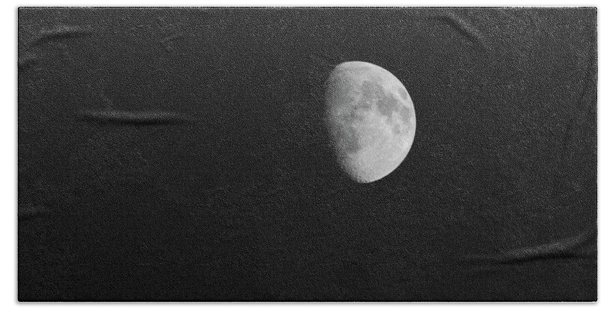 Moon Hand Towel featuring the photograph Moon of the night by Jim Whitley