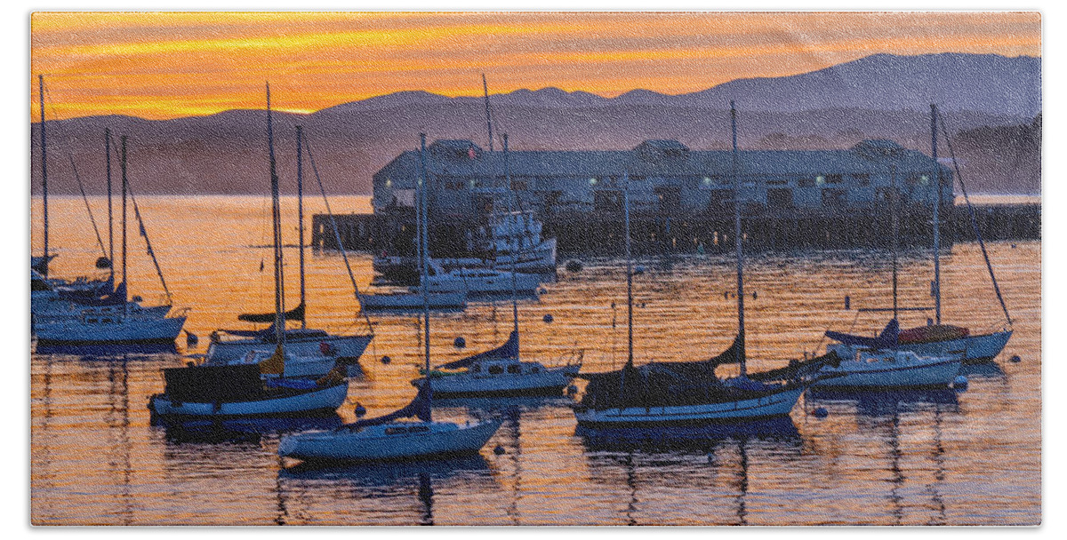Monterey Bath Towel featuring the photograph Morning Light in Monterey by Derek Dean