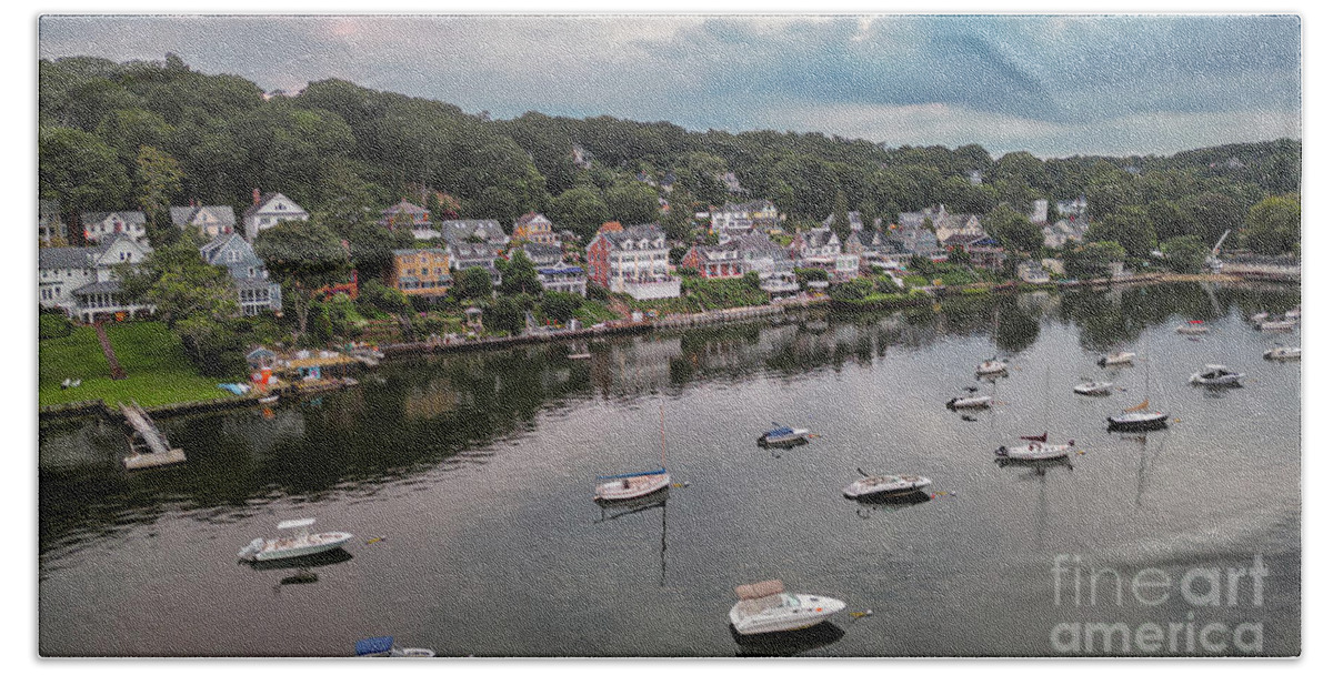 Harbor Hand Towel featuring the photograph Morning Over Northport Harbor by Sean Mills