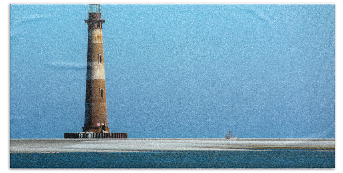Morris Island Hand Towel featuring the photograph Morris Island Lighthouse 3 by WAZgriffin Digital