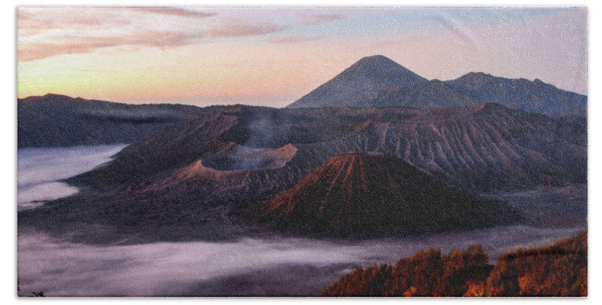 Mount Bath Towel featuring the photograph Kingdom Of Fire - Mount Bromo, Java. Indonesia by Earth And Spirit