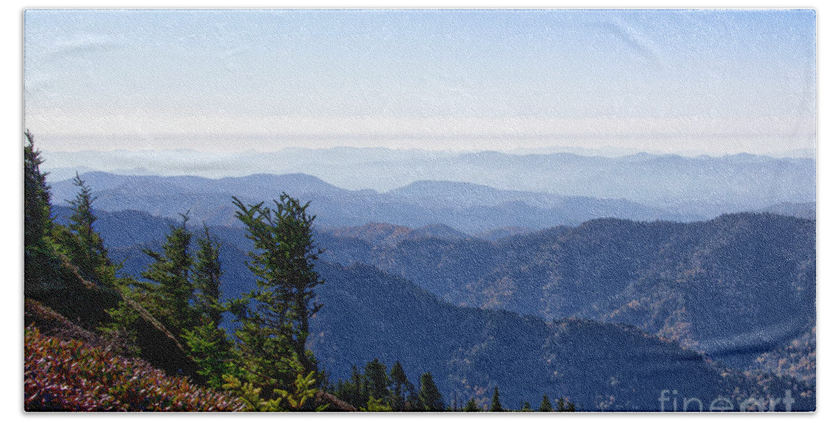 Smoky Mountains Bath Towel featuring the photograph Mount LeConte 33 by Phil Perkins