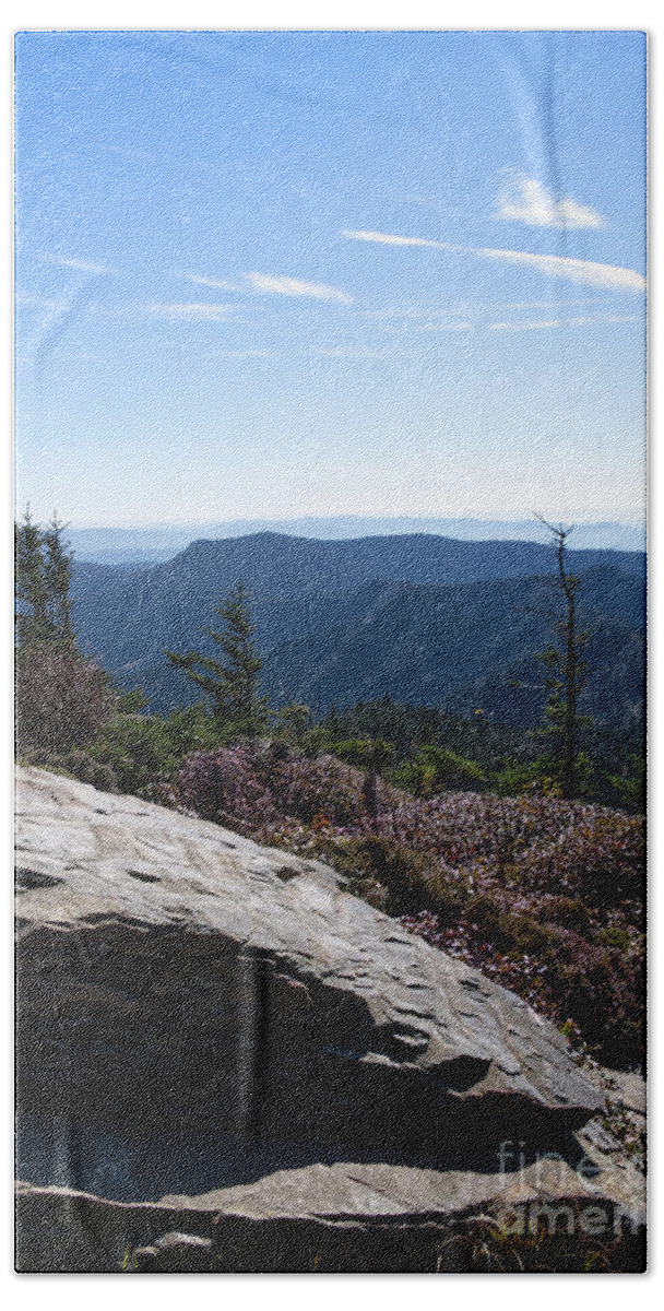 Smoky Mountains Bath Towel featuring the photograph Mount LeConte 37 by Phil Perkins