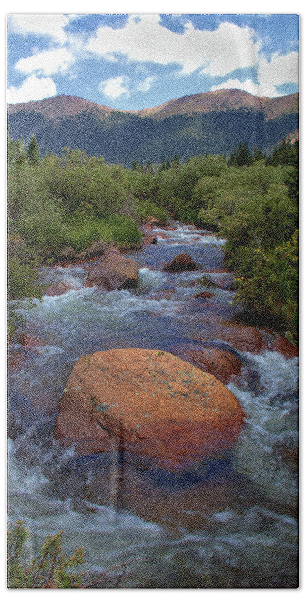 Mountains Bath Towel featuring the photograph Mountain Creek by Bob Falcone
