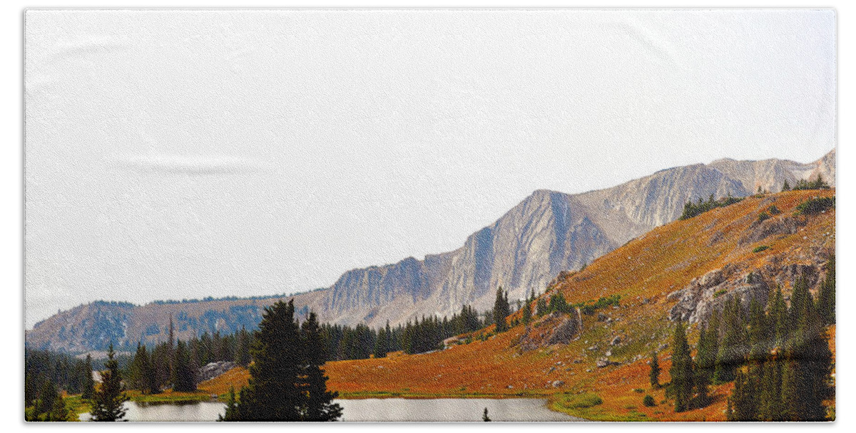 Landscape Hand Towel featuring the photograph Mountain Lake near the Tree Line by Rick Hansen