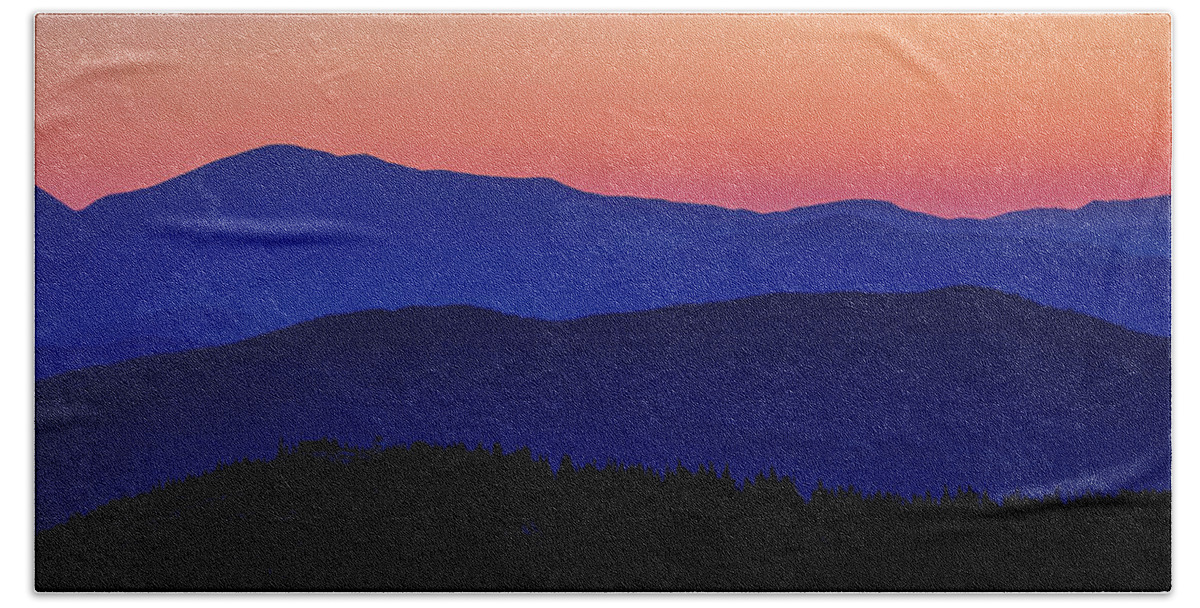Chocorua Mountain Race Hand Towel featuring the photograph Mountain Layers, Chocorua Sunrise. by Jeff Sinon