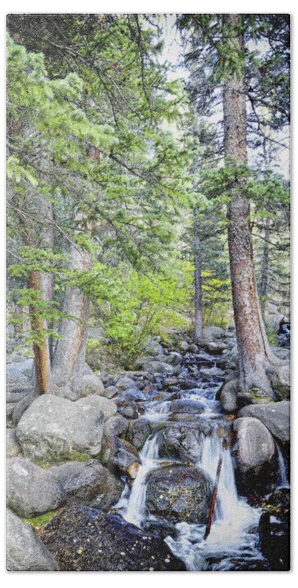 Nature Hand Towel featuring the photograph Mountain River Serenity by Lincoln Rogers