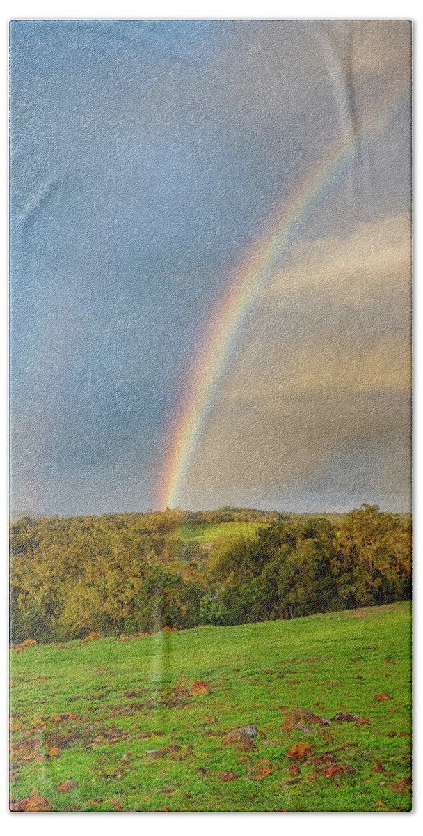 Afternoon Hand Towel featuring the photograph Nannup Rainbow by Jay Heifetz
