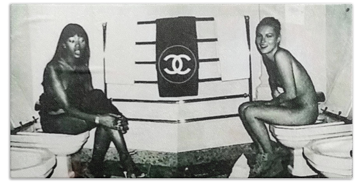 A Young Coco Chanel Beach Towel