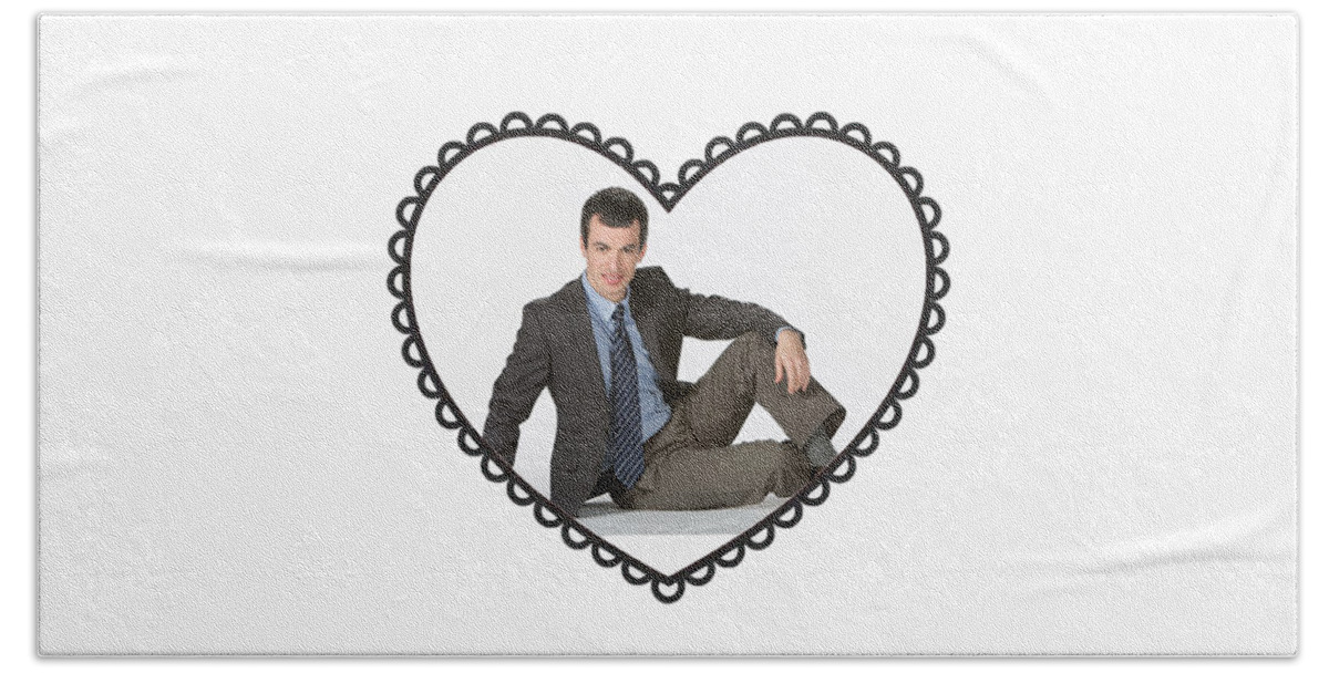 Love Bath Towel featuring the digital art Nathan Fielder in Love by Cindy L Rice
