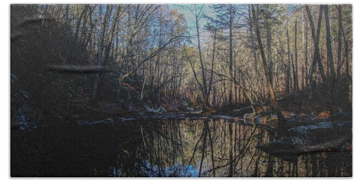 Otter Creek Bath Towel featuring the photograph Nature's Reflections by Deb Beausoleil