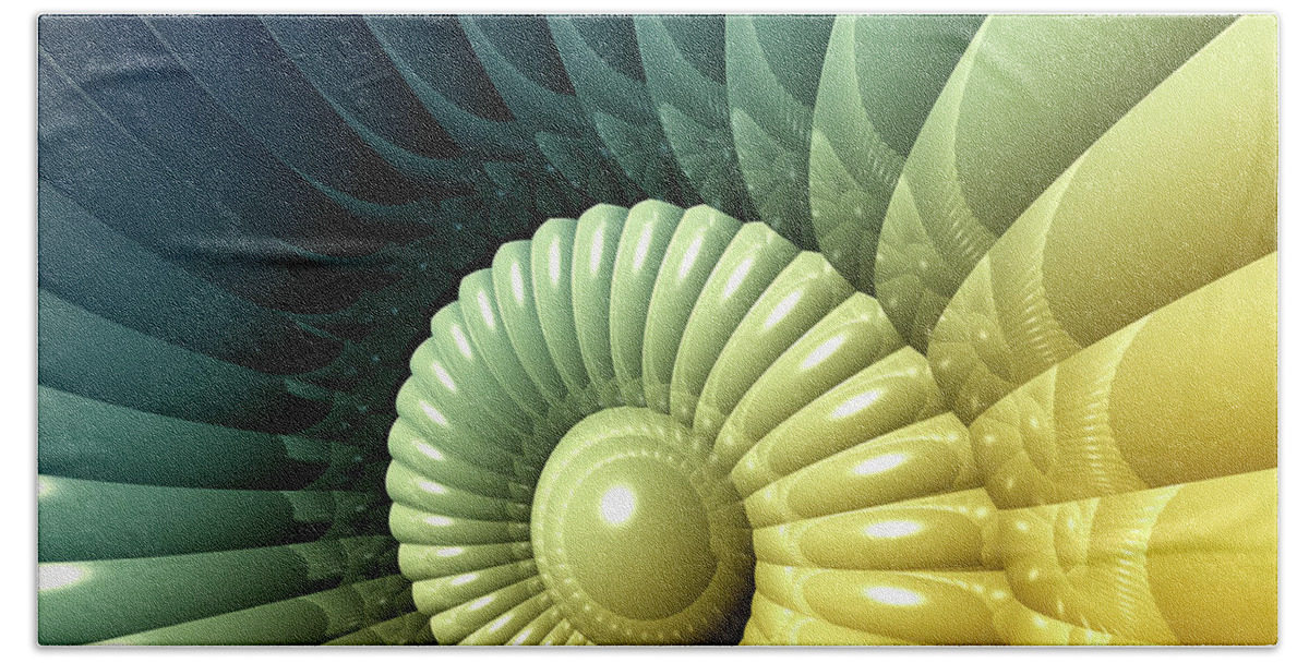 Nautilus Bath Towel featuring the digital art Nautilus by Phil Perkins