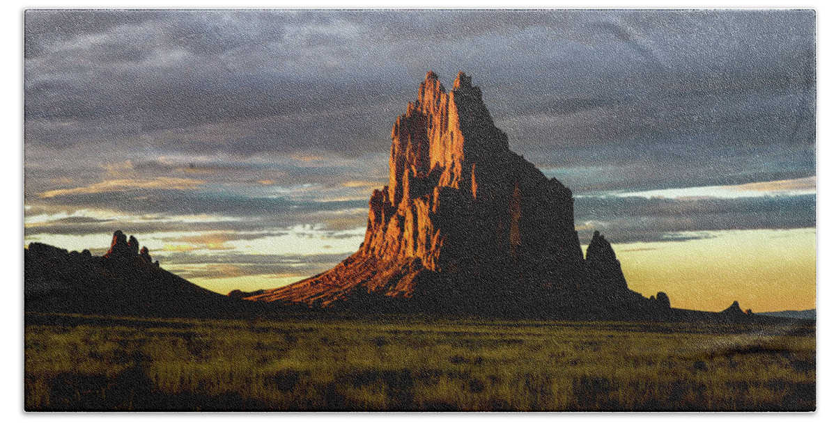 Navajo Bath Towel featuring the photograph Navajo Nation - Ship Rock, New Mexico by Earth And Spirit