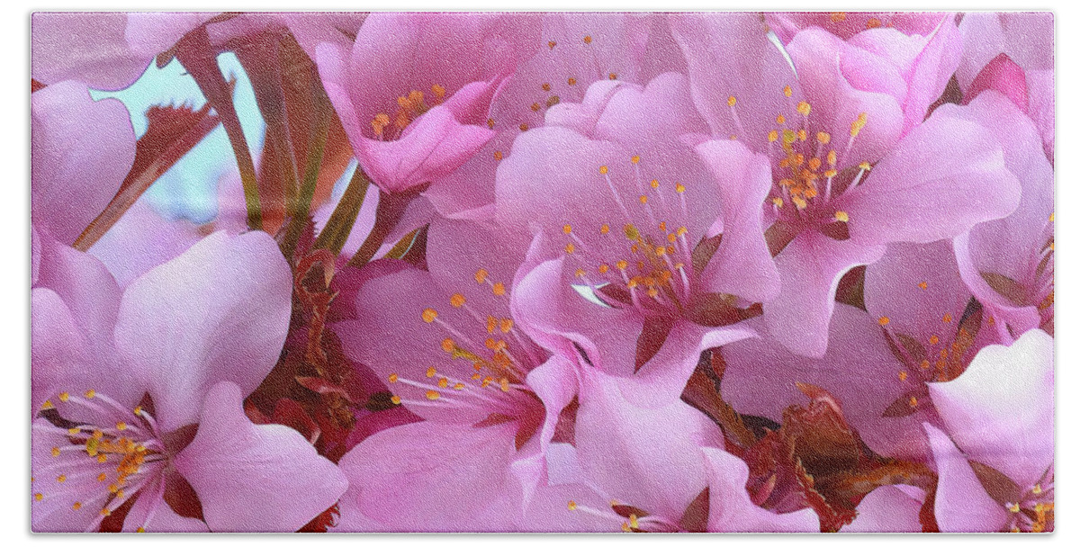 Cherry Blossoms Bath Towel featuring the photograph Nbr.26 Cherry Blossoms by Scott Cameron