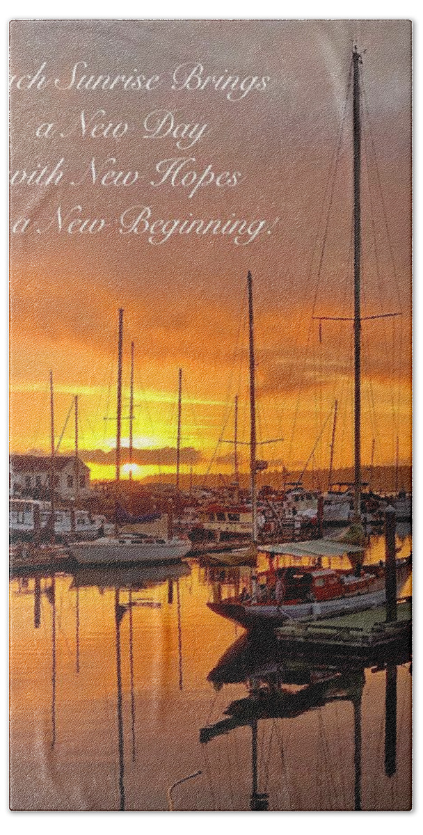 Sunrise Bath Towel featuring the photograph One Day At A Time by Jerry Abbott
