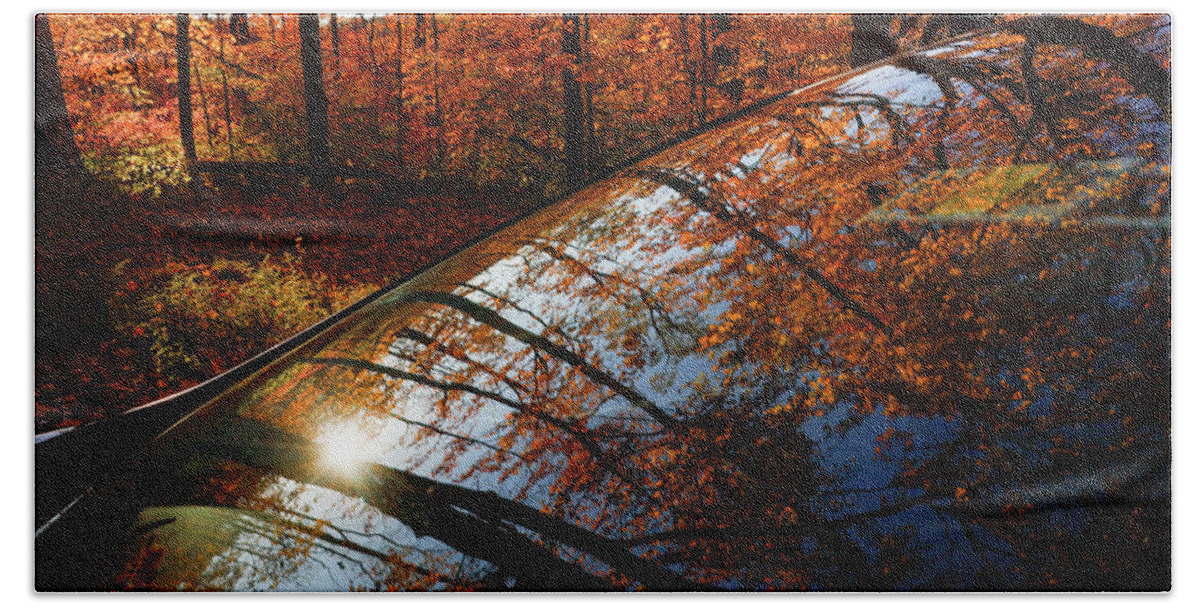 Autumn Hand Towel featuring the photograph New England Fall by Alexander Farnsworth