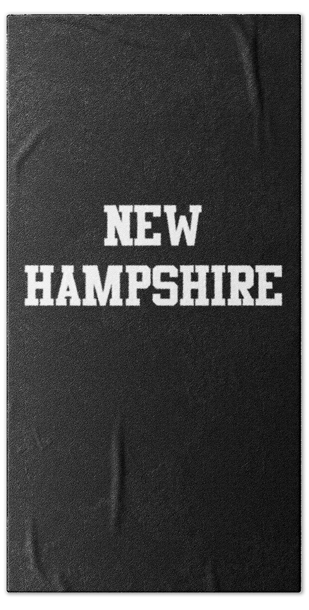 Funny Bath Towel featuring the digital art New Hampshire by Flippin Sweet Gear