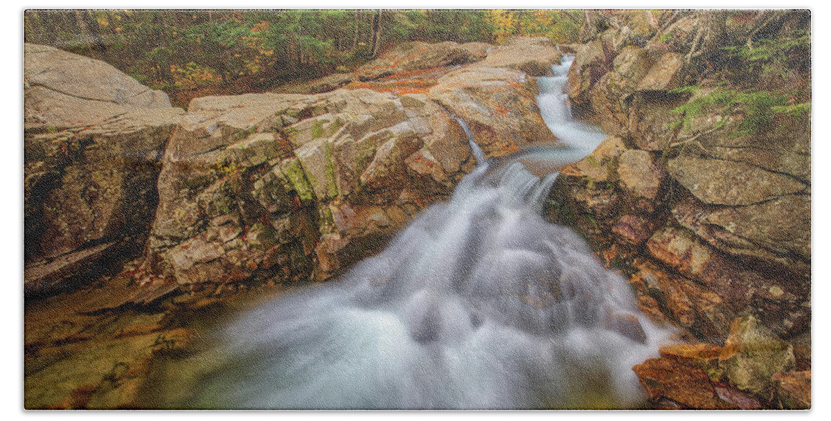 Franconia Notch State Park Bath Towel featuring the photograph New Hampshire Waterfalls by Juergen Roth