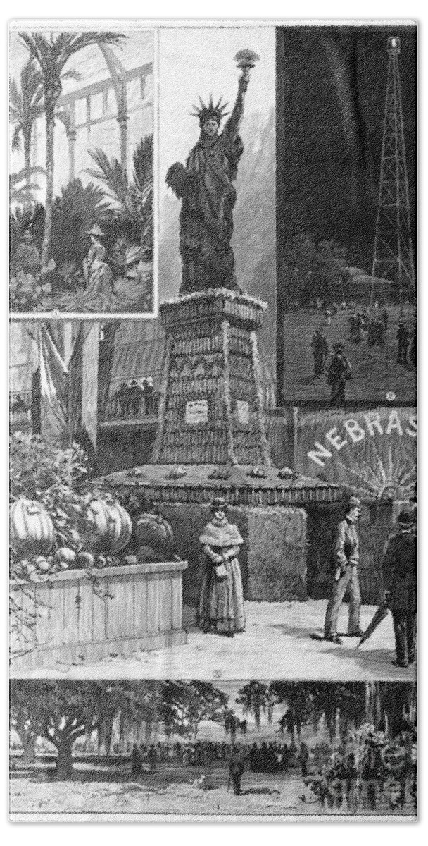 1885 Bath Towel featuring the photograph New Orleans Fair, 1885 by Graham and Durkin