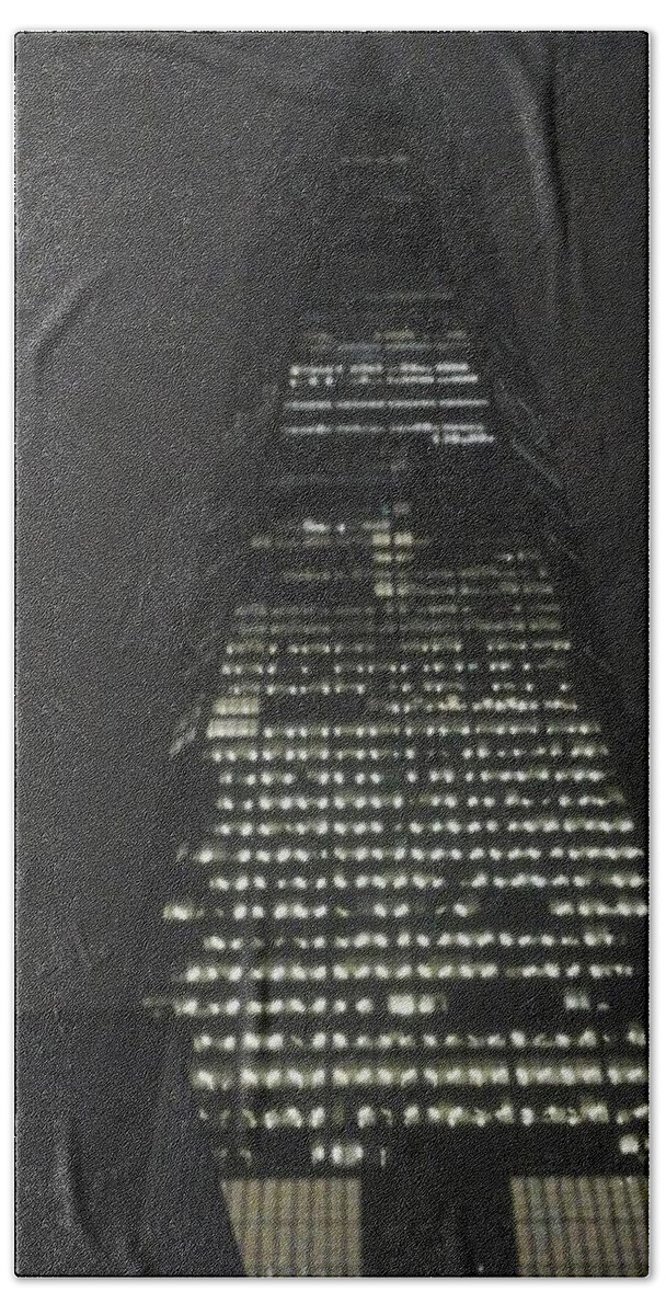 Nyc Hand Towel featuring the photograph New York at Night by Joe Roache