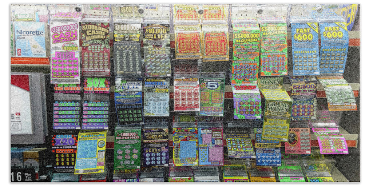 New York Lottery Instant Scratch off Game Cards Bath Towel by David  Oppenheimer - Fine Art America
