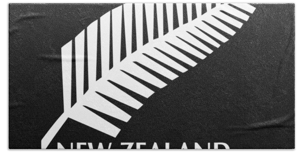 Football T-shirts Hand Towel featuring the digital art New Zealand All Blacks Rugby by Rock Star