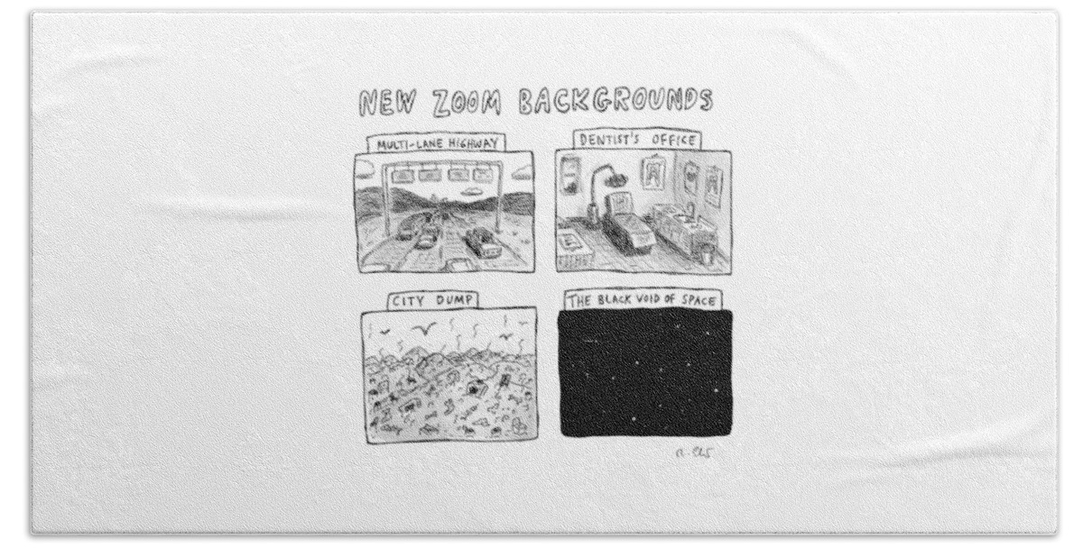 New Zoom Backgrounds Bath Sheet