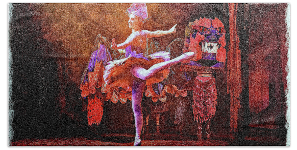 Ballerina Bath Towel featuring the photograph Nutcracker-Chinese Dragon Dance by Craig J Satterlee