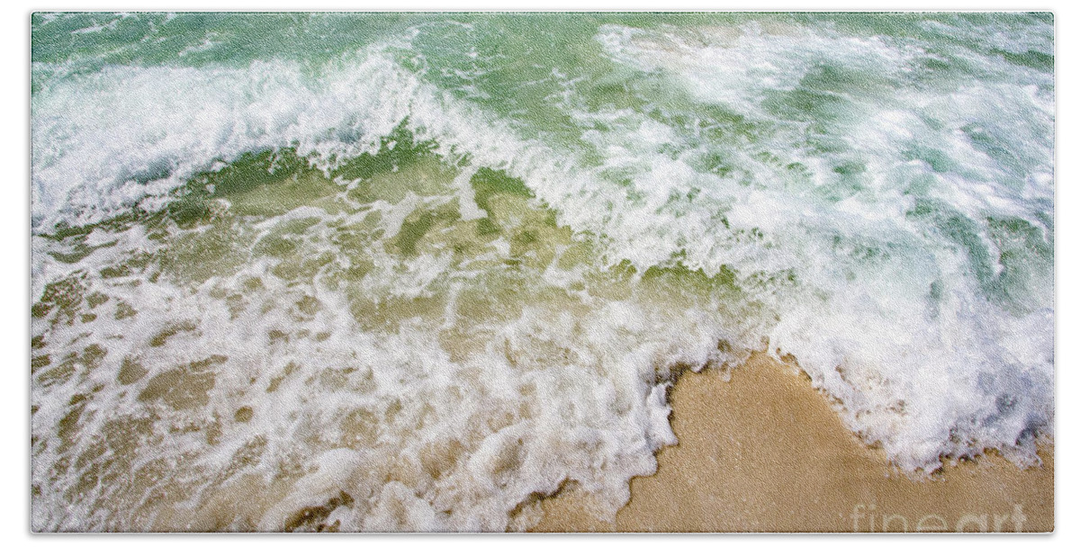 Beach Hand Towel featuring the photograph Ocean Waves by Beachtown Views