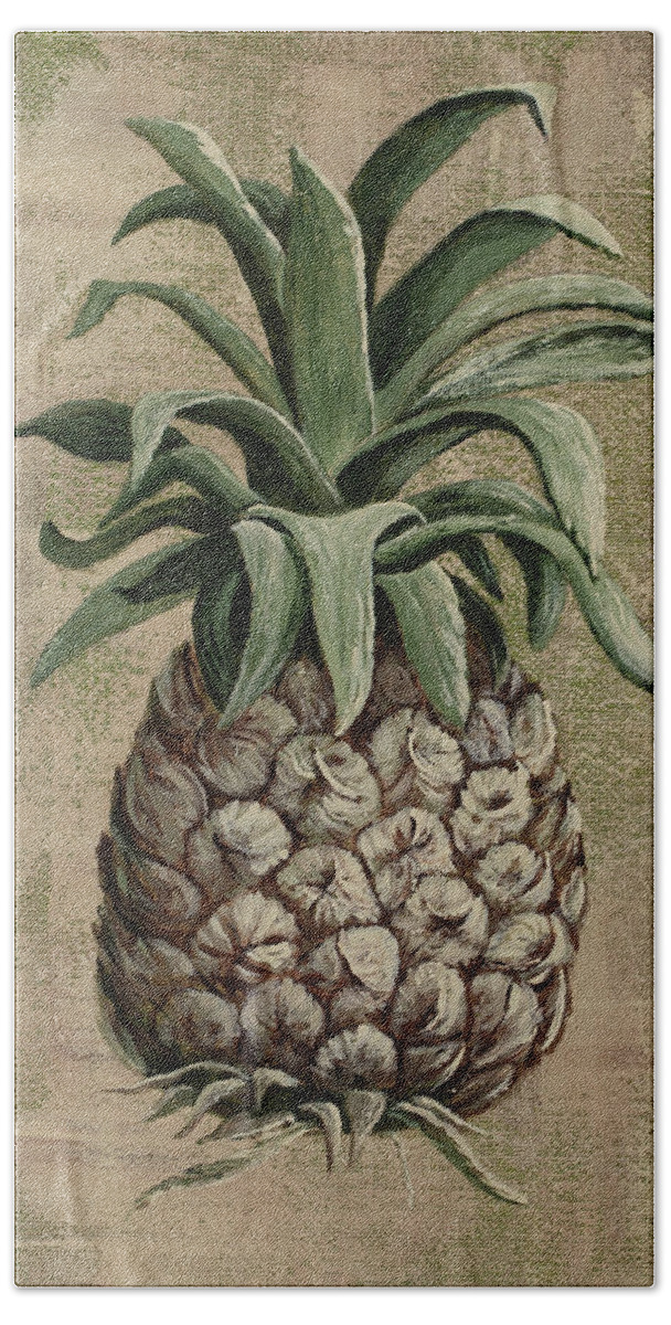 Pineapple Hand Towel featuring the painting Old Fashion Pineapple 1 by Darice Machel McGuire