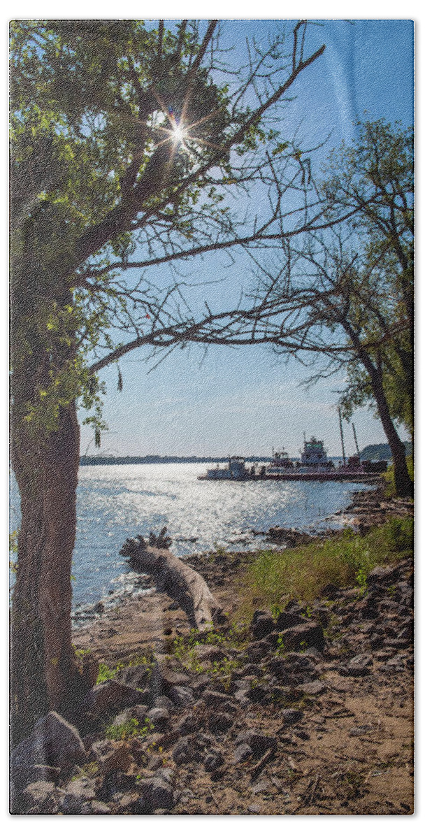 Ferry Hand Towel featuring the photograph Old Ferry by Grant Twiss
