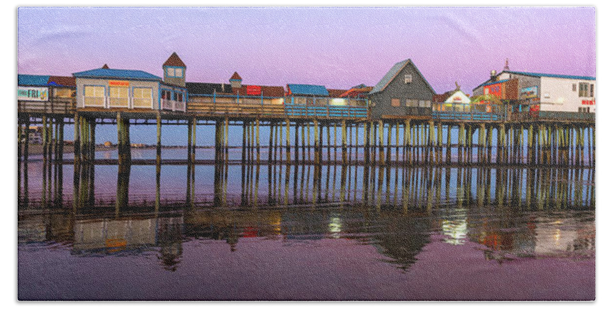 Maine Bath Towel featuring the photograph Old Orchard Beach Pier by Gary Johnson